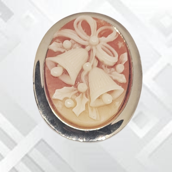 Jewelry - 👣4/$20. 3-D Christmas Cameo Brooch